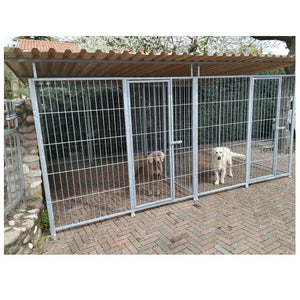 2 box per cani da esterno coperto con zincatura a caldo ciascuno da 300x200x altezza 180 cm