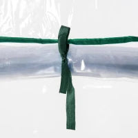 Serra per Piante Verticale con Scaffale a 4 Ripiani in Acciaio e PVC Bianco, 69x50x165cm