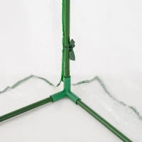 Serra da giardino a Tunnel in Acciaio e con Copertura in PVC, 200x100x80 cm, Trasparente e Verde