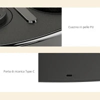 Boxing Machine Musicale a Parete con 9 Velocità, Connessione Bluetooth e Guanti, 41.8x44.6x7.5 cm, Nero e Blu