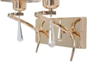 Lampada Da Muro Glam Flame Doppia Cm 32X18X30