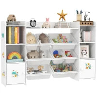 Mobile per bambini con 8 casse rimovibili, 140 x 30 x 90 cm, Bianco