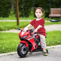 Moto Elettrica per Bambini con Licenza HONDA, Batteria 6V Ricaricabile, Velocità 3km/h, Rosso
