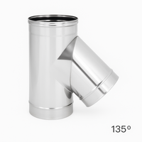 Raccordo braga 135° mono parete metallica spessore 0,5 mm canna fumaria *** misura Ø 180 mm, confezione 1