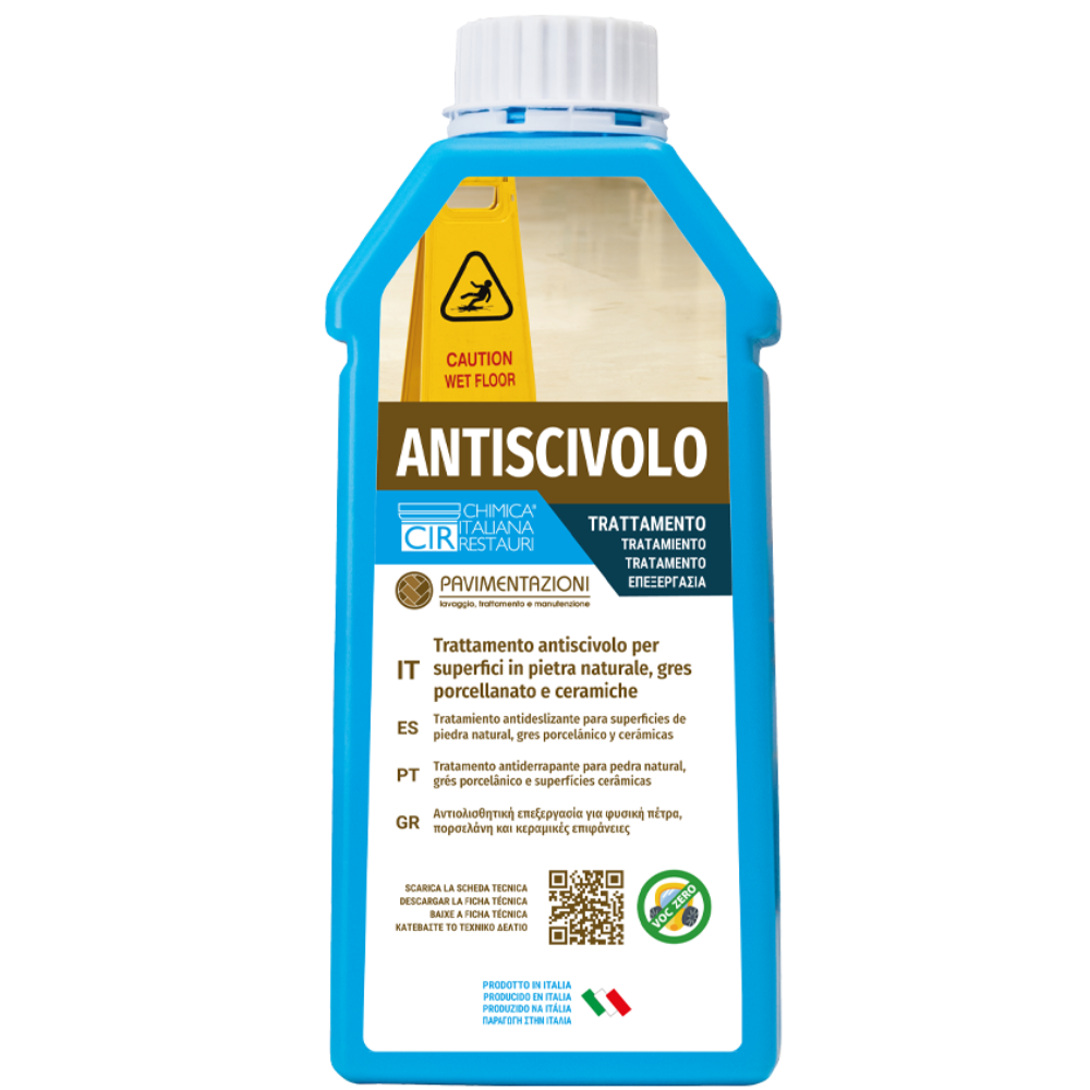 Trattamento antiscivolo per superfici in pietra naturale, gres e ceramiche antiscivolo da 1 lt