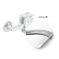 Miscelatore a muro milano plus in ottone lavello cucina con erogazione orientabile *** confezione 1