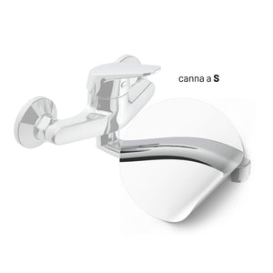 Miscelatore a muro milano plus in ottone lavello cucina con erogazione orientabile *** confezione 1