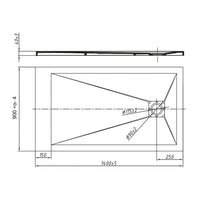 Piatto doccia bianco mineral marmo resina antiscivolo h4 cm *** misure l140 x p90 x h4 cm, confezione 1