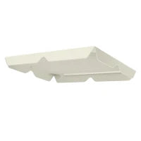 Tetto di Ricambio per Dondolo 3 Posti Impermeabile in Tessuto Oxford Bianco Crema, 210x145 cm
