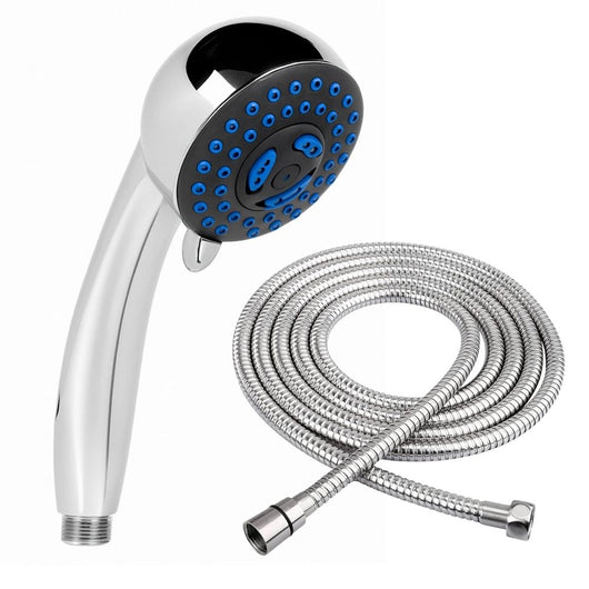 Doccetta multifunzione anticalcare 3 funzioni abs cromato con tubo flessibile in acciaio da cm 150