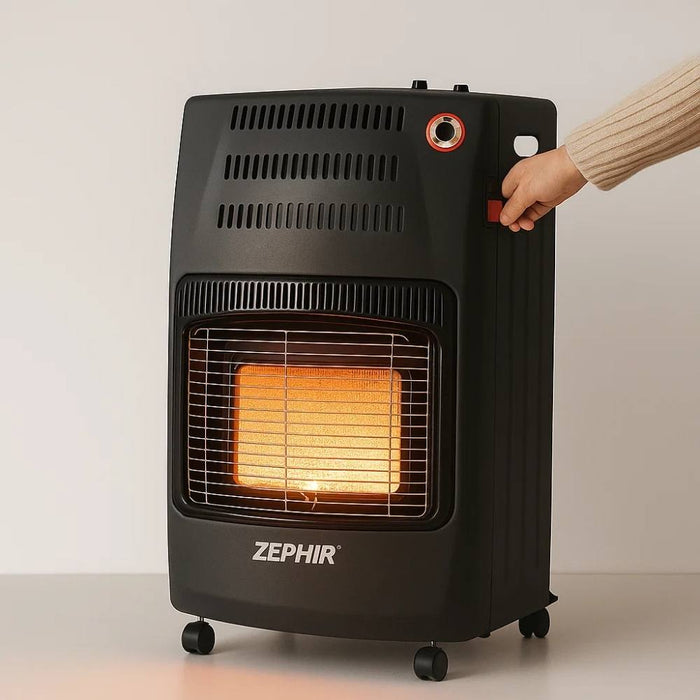 Zephir zgs41200 stufa gas infrarossi pieghevole 4,2 kw per riscaldamento ambienti
