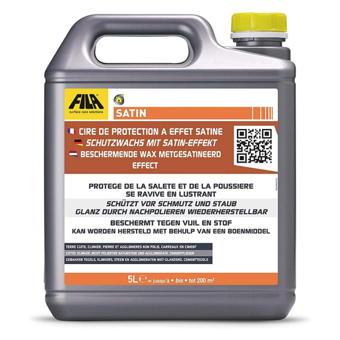 Satin cera protettiva satinata per pavimenti in pietra e cotto 5 litri