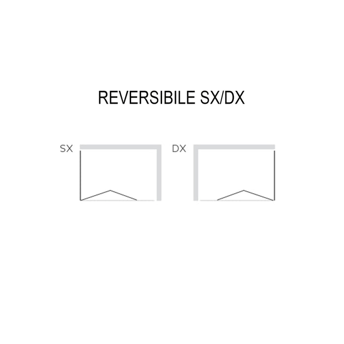 Ogomondo lato fisso per box doccia book bianco cristallo temprato *** misure 78-80xh190 cm serigrafato, confezione 1