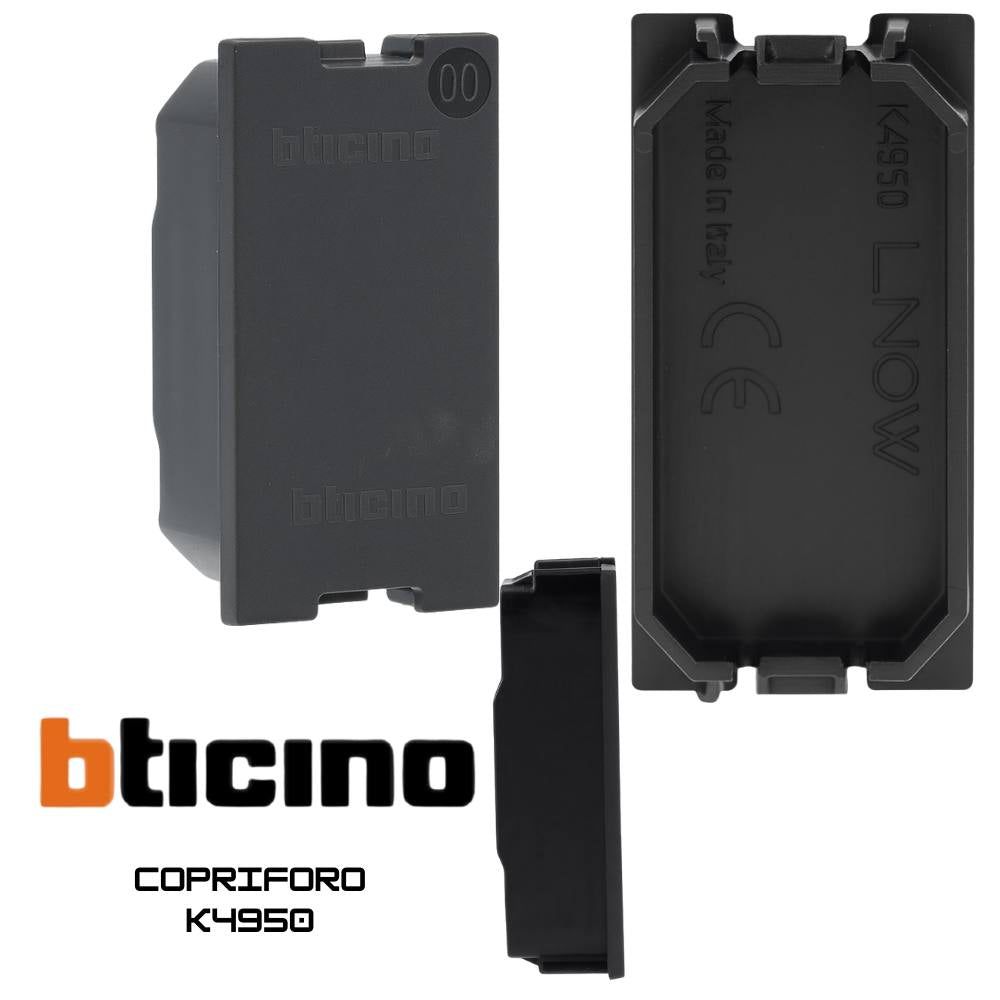 Falso polo 1 modulo bticino living now k4950 nero