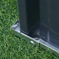 Aiuola Rialzata, Modulabile r Senza Fondo in Acciaio Zincato, 258x90x30 cm, Grigio Scuro