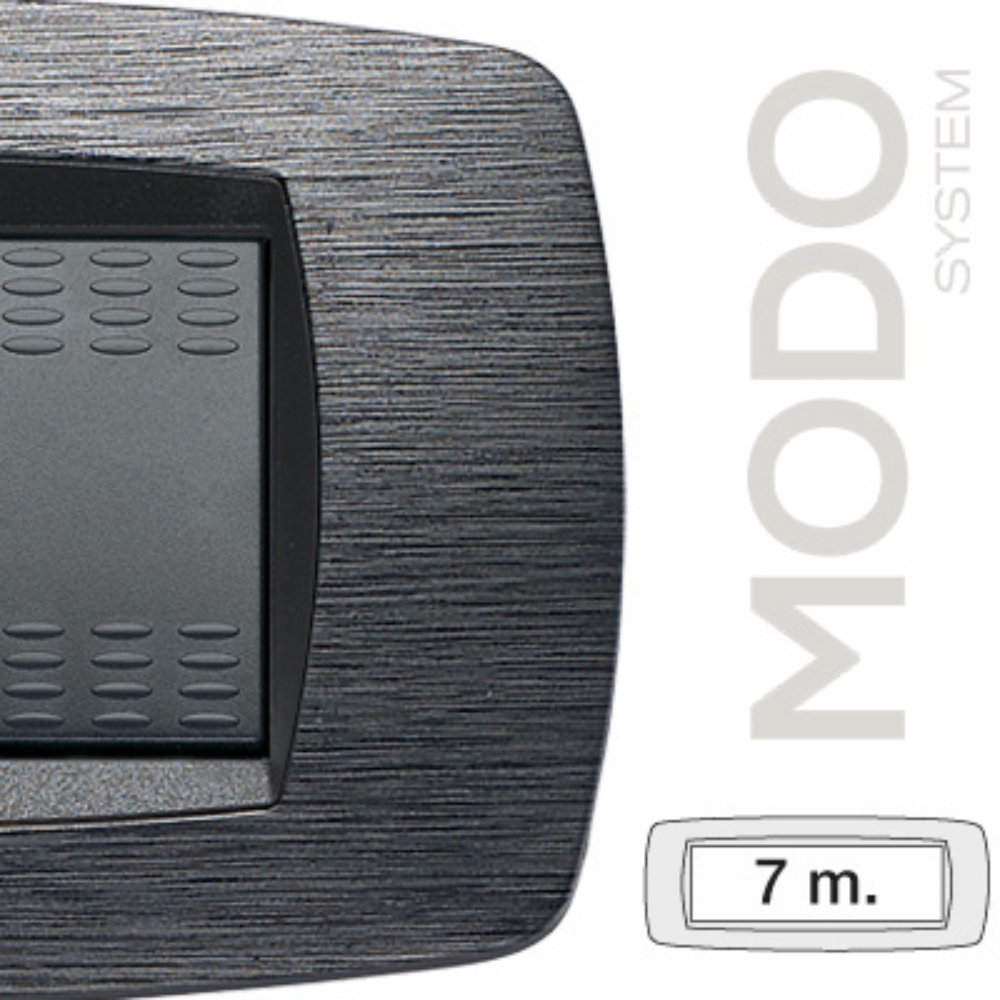 Master modo placca satinato grigio compatibili con supporti master modo *** numero posti 7 posti, confezione 1