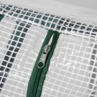 Serra da Giardino a Casetta con Copertura in PE, Serra per Orto con Picchetti e Bordi Estesi per Piante e Fiori, 120x60x60cm, Bianco