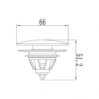 Piletta tappo click clack universale cromata lavabo