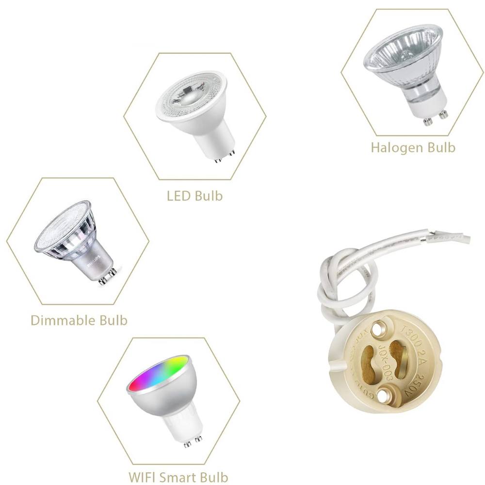 Portalampada attacco gu10 e gz10 connettore base per lampada alogena faeg fg24104