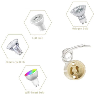 Portalampada attacco gu10 e gz10 connettore base per lampada alogena faeg fg24104