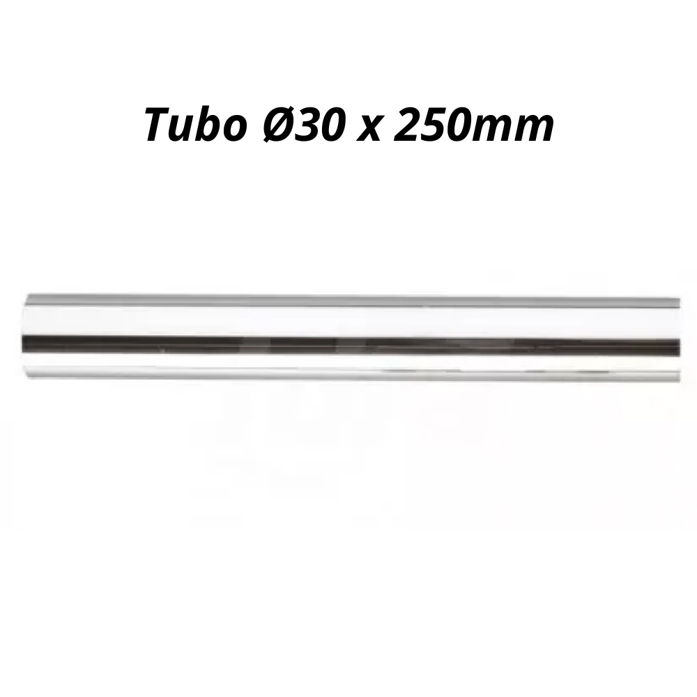 Tubo liscio cromato diametro 30 x 250mm