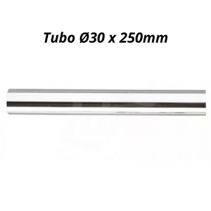 Tubo liscio cromato diametro 30 x 250mm