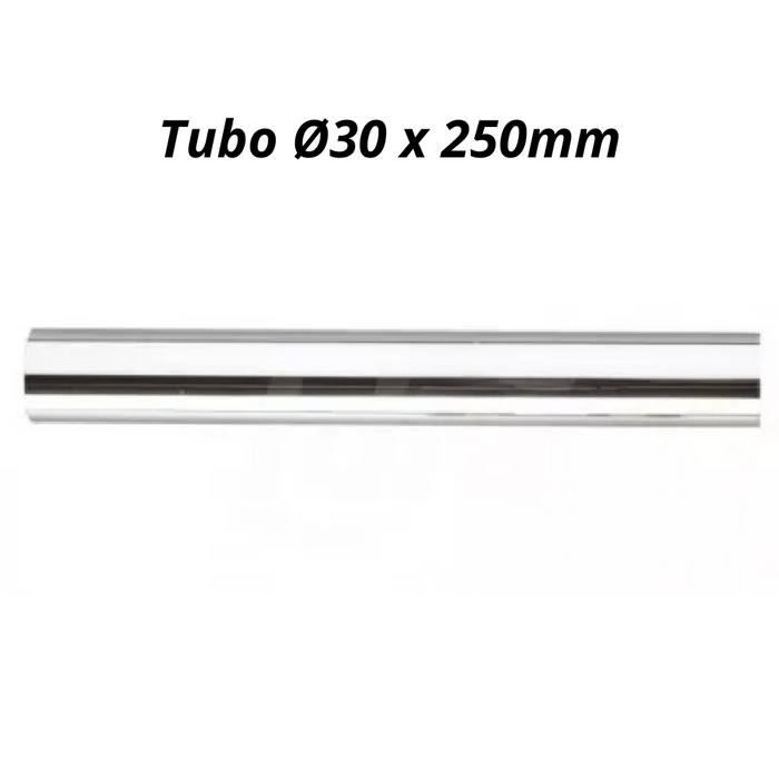 Tubo liscio cromato diametro 30 x 250mm