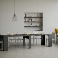 shopinnovativo- Consolle allungabile 90x48/308 cm Basic antracite spatolato