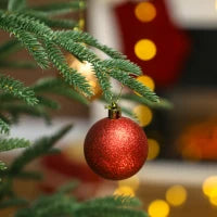 Albero di Natale Artificiale da 210 cm e Ignifugo con 2942 Rami Realistici, Base in Metallo Pieghevole