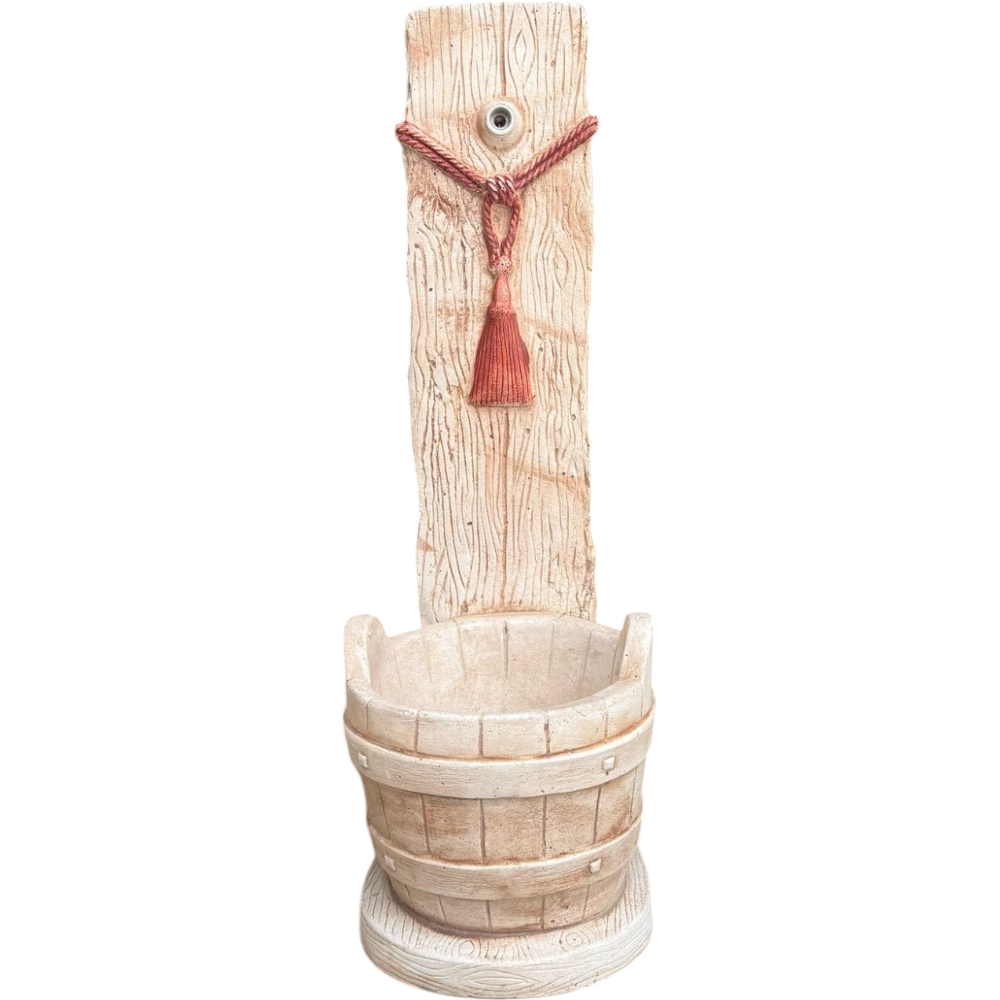 Fontana giardino calcestruzzo cemento senza rubinetto 29x36xh.89cm modello corda