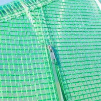 Serra a Tunnel con 8 Finestrelle Laterali e Ingresso Avvolgibile, in PE e Acciaio, 6x3x2 m, Verde