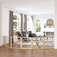 Recinzione per animali domestici Recinzione per cani, in pino, pieghevole 432 x 36 x 70 cm, Legno