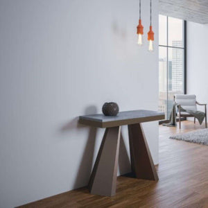 shopinnovativo- Consolle allungabile 90x40/300 cm Diamante Evolution cemento telaio e gambe orso