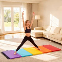 Tappetino Fitness per Palestra e Casa, 5 Pannelli Pieghevoli, 195x76x3cm