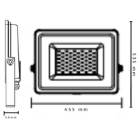 Proiettore led smd corpo nero ip65 400 watt clip luminoso luce naturale 4000k