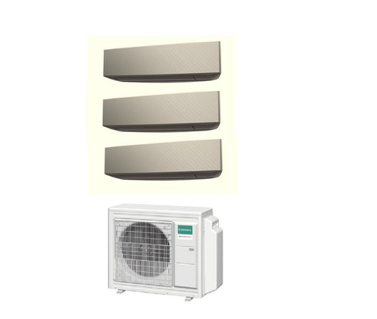 Climatizzatore Condizionatore General Fujitsu Trial Split Inverter KETA Silver 9+12+12 btu con AOHG30KBTA4 R-32 9000+12000+12000 Wi-Fi Optional - Novita