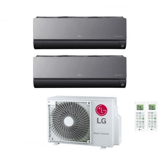 Climatizzatore Condizionatore LG Dual Split Inverter serie ARTCOOL MIRROR 9+12 con MU2R15 R-32 Wi-Fi Integrato 9000+12000