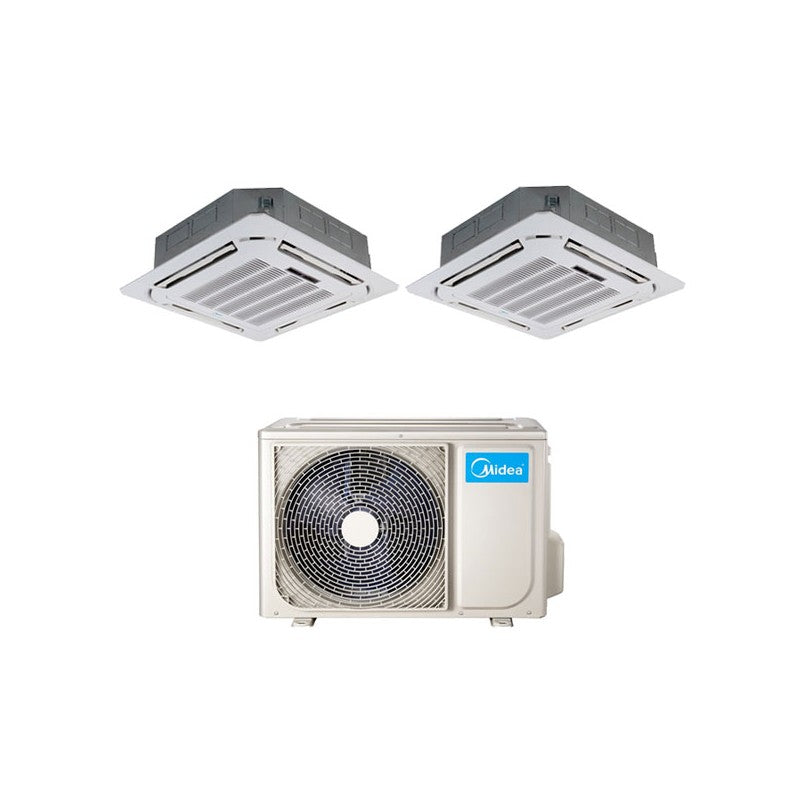 Climatizzatore Condizionatore dual Split MIDEA Cassetta 4 Vie R-32 9000+9000 con M20-18FN8-Q - NEW 9+9