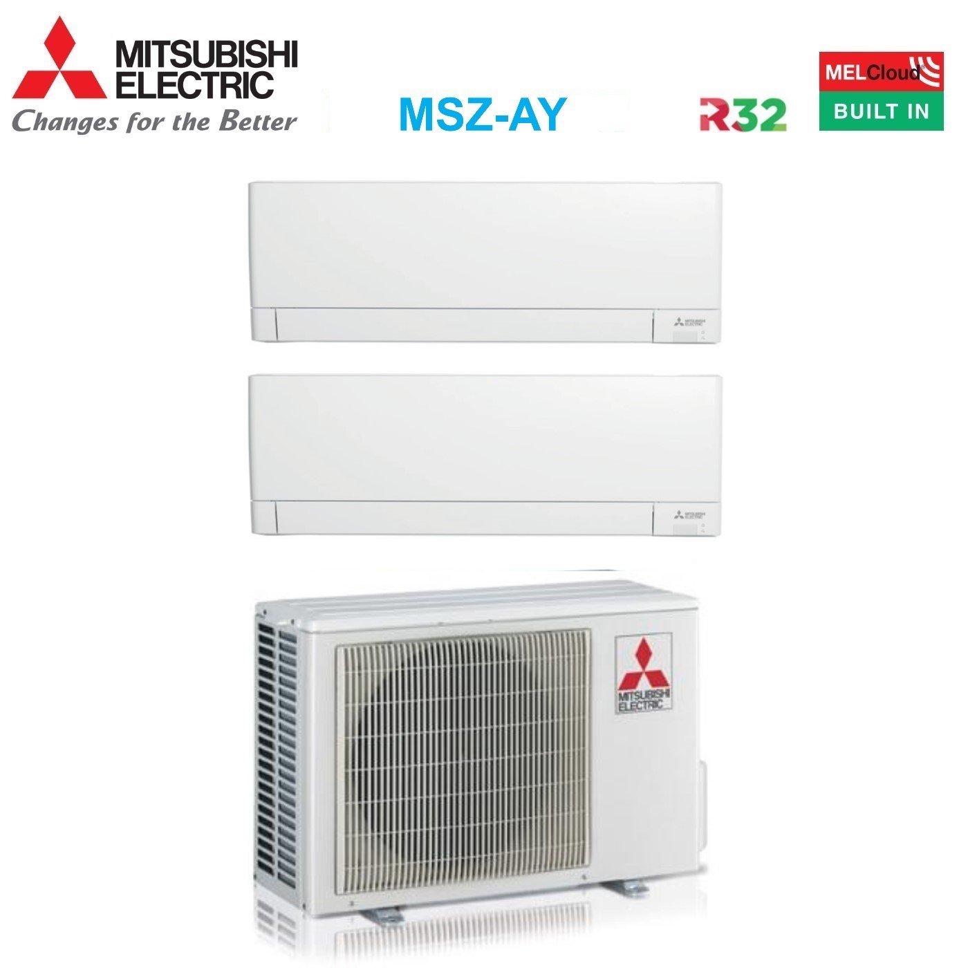Condizionatore Mitsubishi Electric Dual Split Ay 9+9 con MXZ-2F42VF R-32 Wi-Fi Integrato