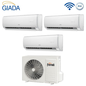 Condizionatore Trial Split Ferroli GIADA M 9+9+12 con 21-3 R-32 Wi-Fi Integrato