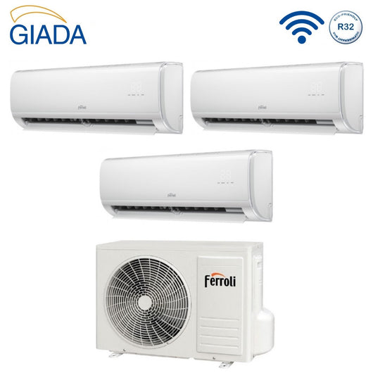 Condizionatore Trial Split Ferroli GIADA M 9+9+12 con 21-3 R-32 Wi-Fi Integrato