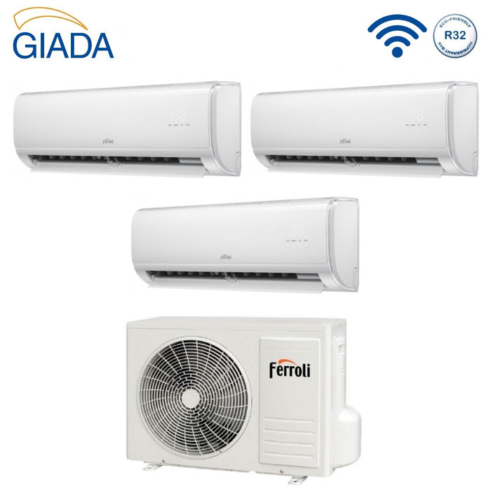 Condizionatore Trial Split Ferroli GIADA M 9+9+12 con 21-3 R-32 Wi-Fi Integrato