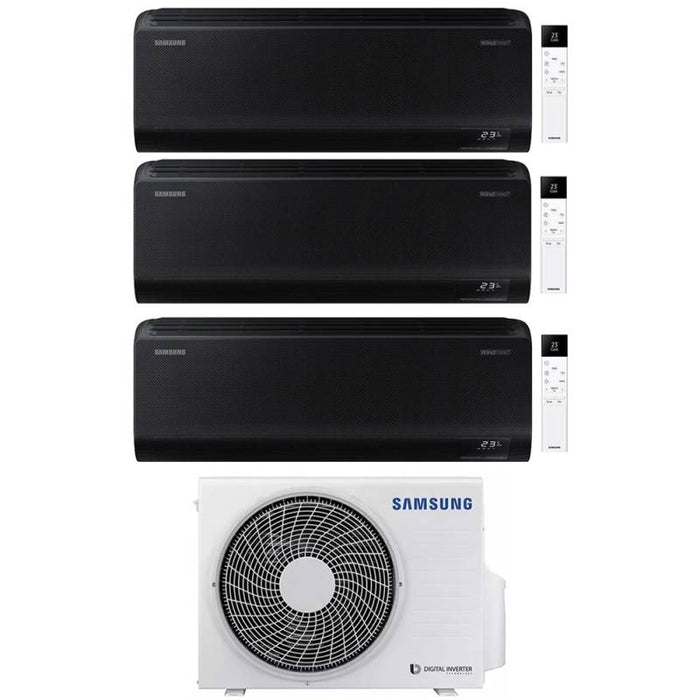 Condizionatore Samsung Trial Split Inverter serie WINDFREE BLACK 9+9+12 con AJ052TXJ3KG R-32 Wi-Fi Integrato 9000+9000+12000