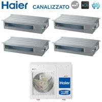 Climatizzatore Condizionatore Canalizzato Slim Haier Quadri Split Inverter Bassa Prevalenza 9+9+9+9 con 4U75S2SR5FA R-32 Wi-Fi Integrato 9000+9000+9000+9000