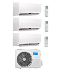 Climatizzatore Condizionatore Midea Trial Split Inverter serie XTREME PRO GREEN 9000+9000+12000 Btu con M3OG-21HFN8-Q 9+9+12 Wi-Fi integrato