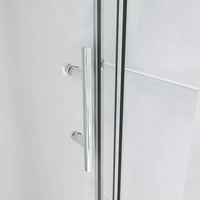 110x185 cm Porta Doccia Per Nicchia Anta Scorrevole Ingresso Laterale In Vetro Temperato 5mm Satinato Opaco