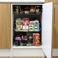 Tirare Fuori Cestini in Acciaio da Cucina Cestelli Organizzazione Credenza da 40cm