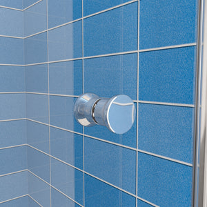 185 cm Box Doccia per Nicchia Porta a Soffietto Vetro Temperato 5 mm Trasparente  Profili Cromati Lucidi 86 cm