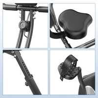 Cyclette reclinabile con schienale - RATTANTREE - con 8 livelli di resistenza regolabili - Nero