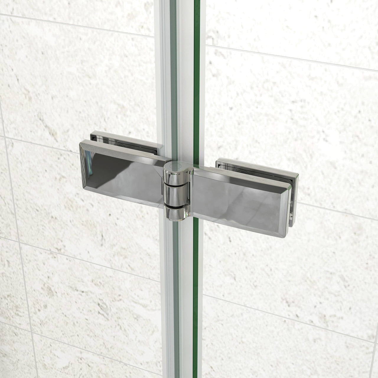 185 cm Box Doccia Angolare Porta Battente Pieghevole 90 cm Parete Fissa 90 cm Vetro da 6 mm Temperato Anticalcare Barra Stabilizzatrice 45 cm Cromo Lucido